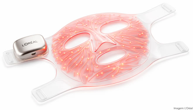L’Oréal avança em skincare hitech com o desenvolvimento de máscara facial de LED