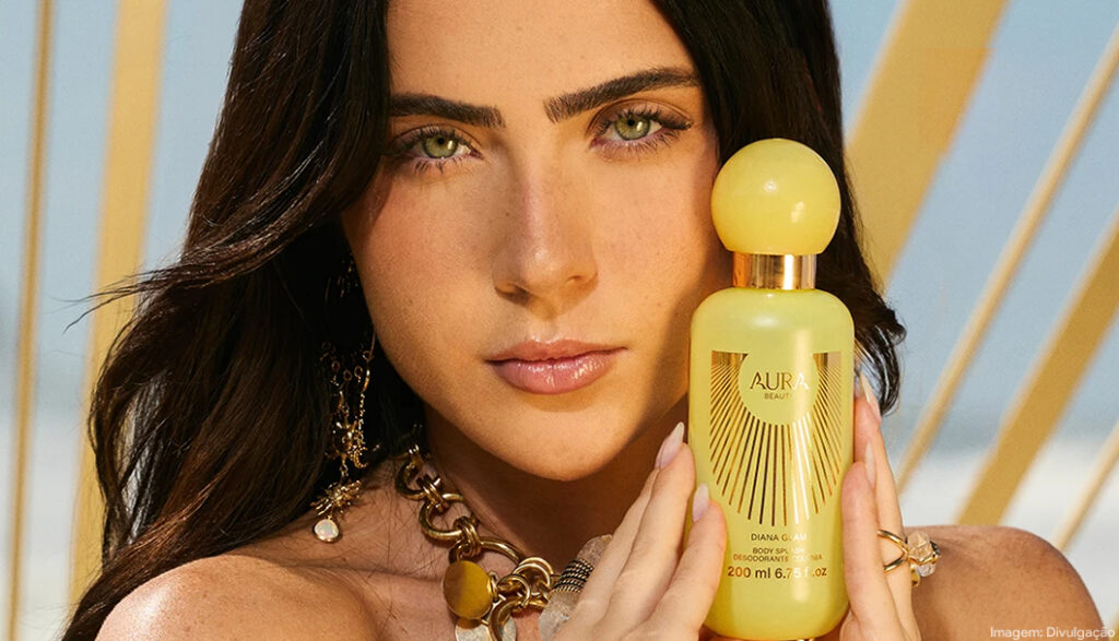 AURA Beauty lança body splash Diana Glam e estreia no Mercado Livre