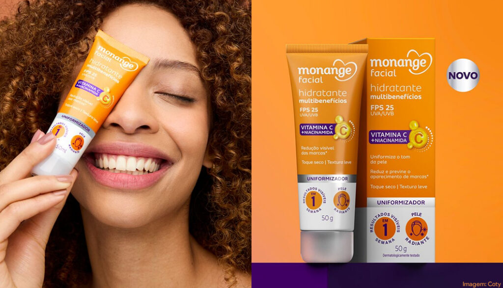 Coty amplia portfólio facial Monange com Hidratante Multibenefícios
