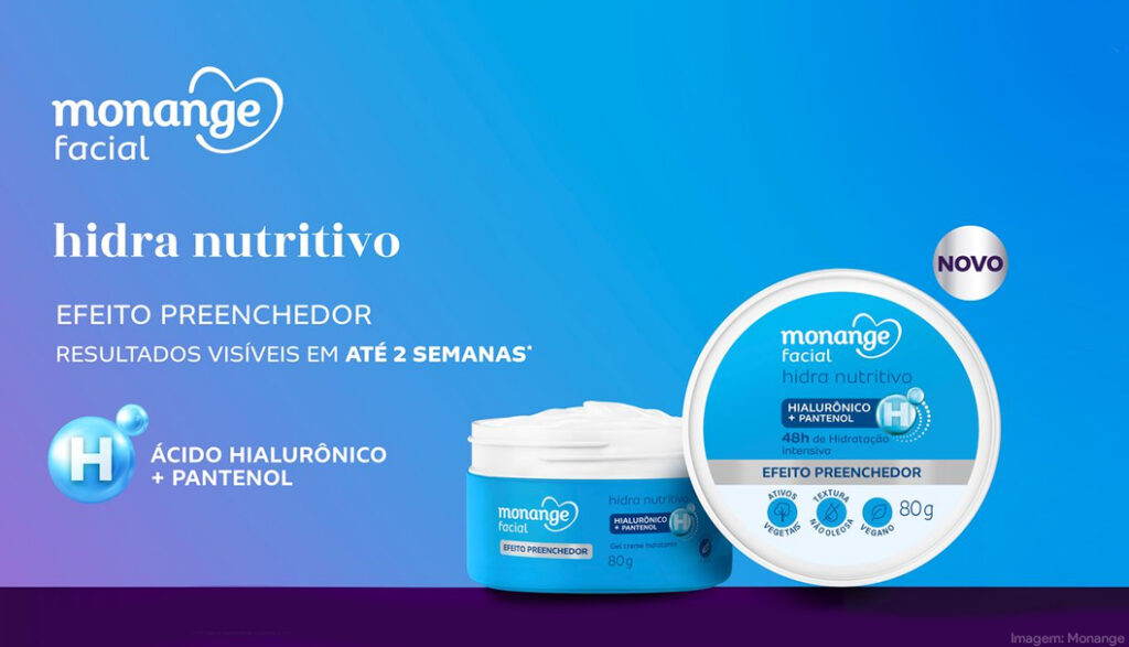 Monange lança novo Hidra Nutritivo com ácido hialurônico