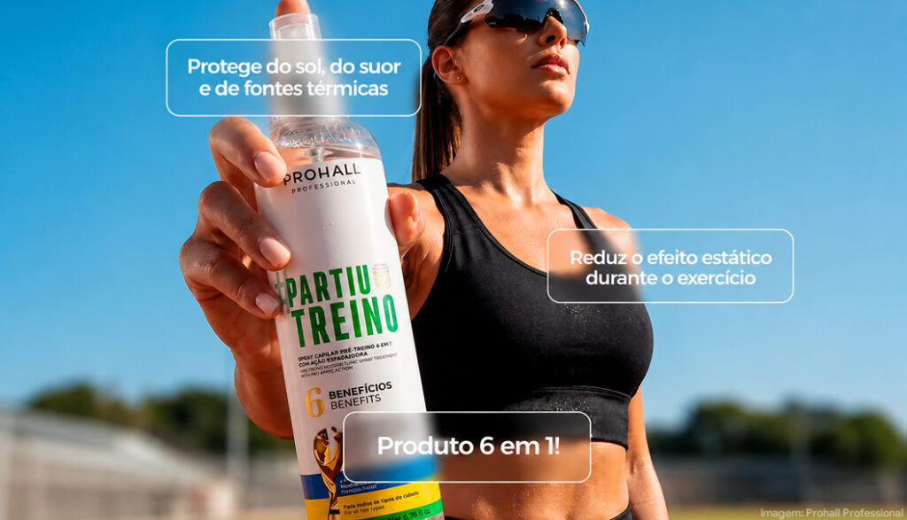 Prohall lança spray capilar para proteger os fios durante os treinos
