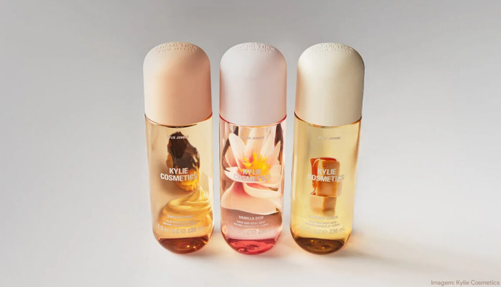 Kylie Cosmetics amplia fragrâncias com trio de Hair & Body Mists gourmand