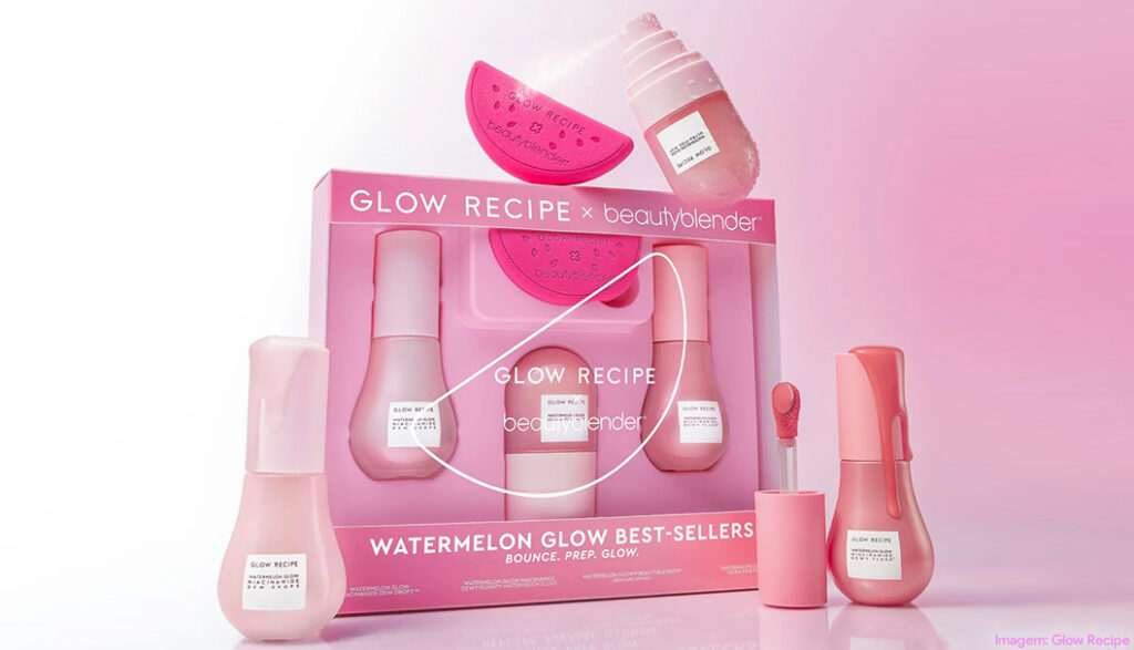Glow Recipe e Beautyblender lançam kit que une skincare e maquiagem