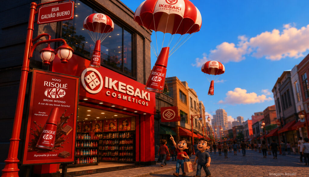 Esmaltes vão cair do céu na Ikesaki, da rua Galvão Bueno, na Liberdade, em São Paulo