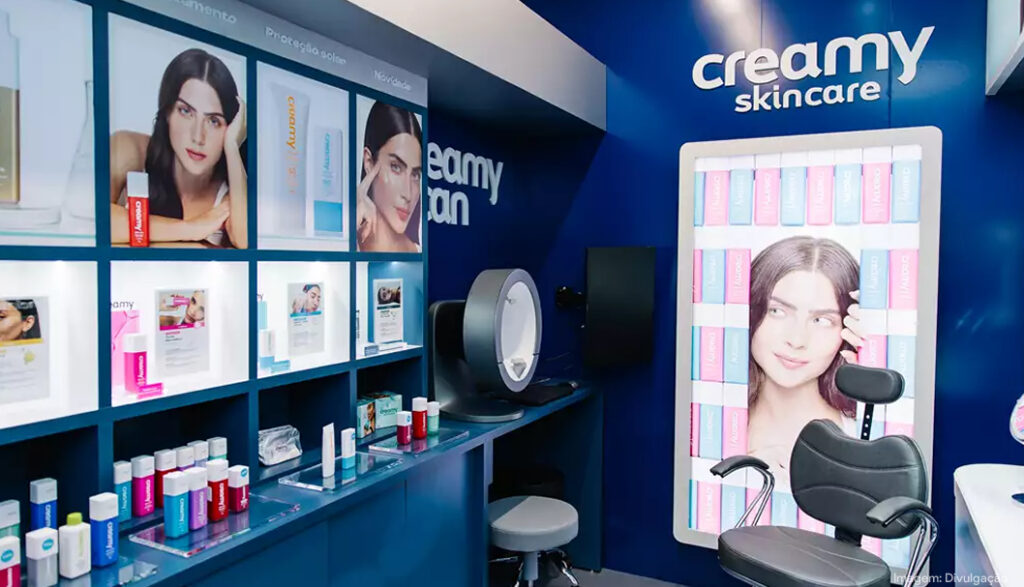 Creamy inaugura hub de skincare na Drogaria Pacheco