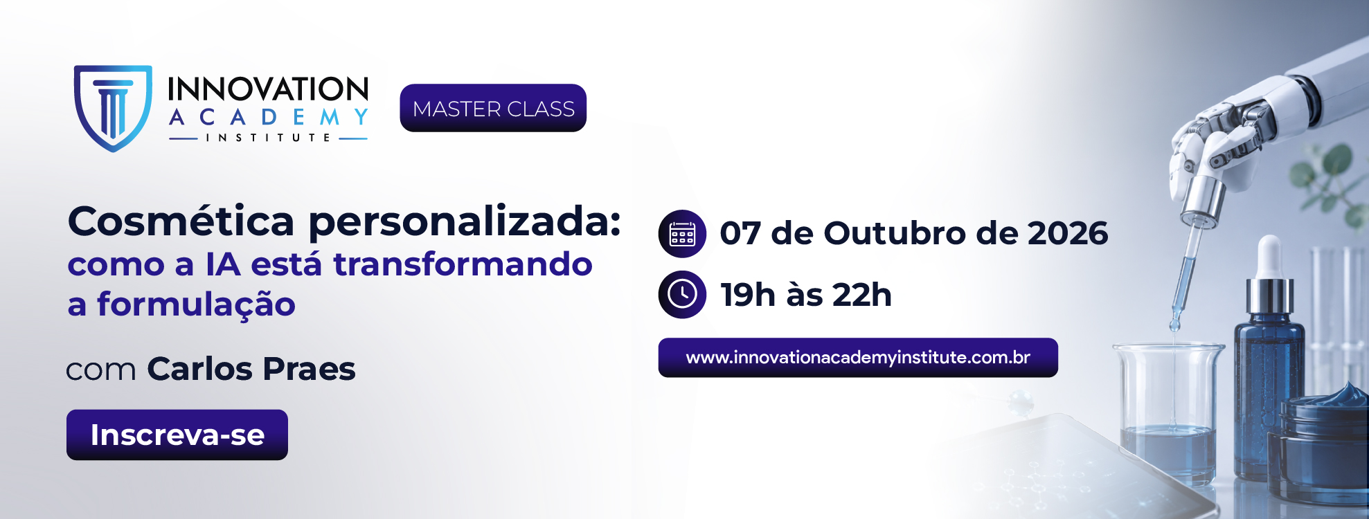 Master Class - Cosmética personalizada: como a IA está transformando a formulação
