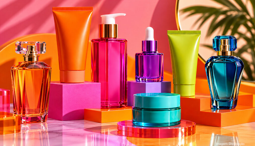 Cores vibrantes redefinem design de embalagens de beleza