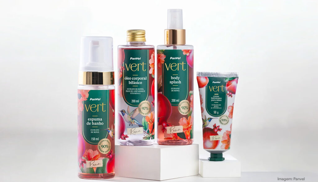 Panvel amplia linha Vert com produtos corporais de romã