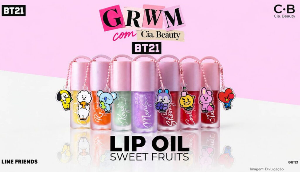 Cia Beauty lança lip oils BT21 colecionáveis no Brasil