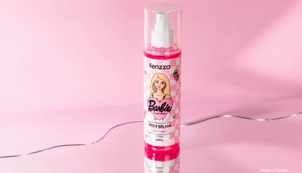 Fenzza lança body splash da Barbie com Nath Araújo