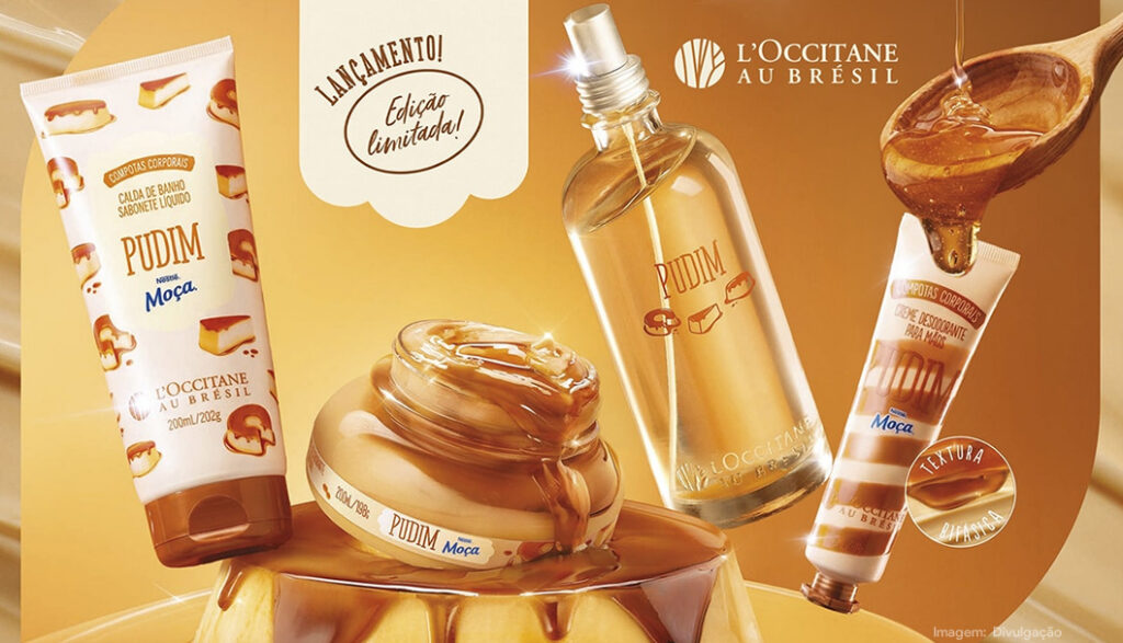 L’Occitane au Brésil e Nestlé lançam linha Moça Pudim