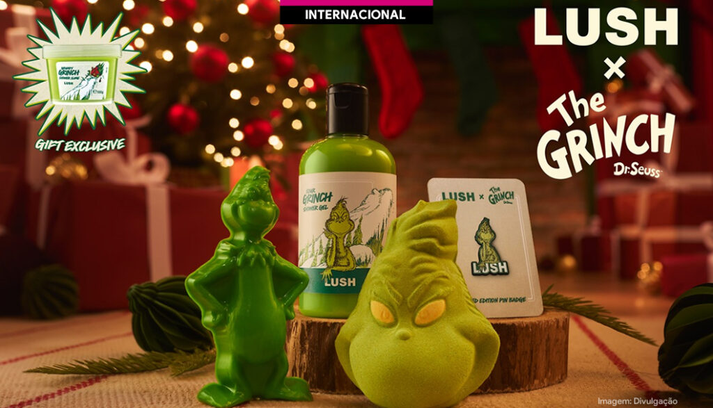 Lush lança coleção de Natal em parceria com O Grinch